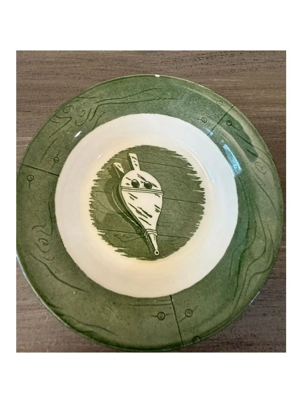 Set of 6 OLD CURIOSITY SHOP Royal Green Bowls/Saucers